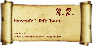 Marcsó Róbert névjegykártya