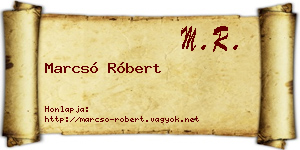 Marcsó Róbert névjegykártya